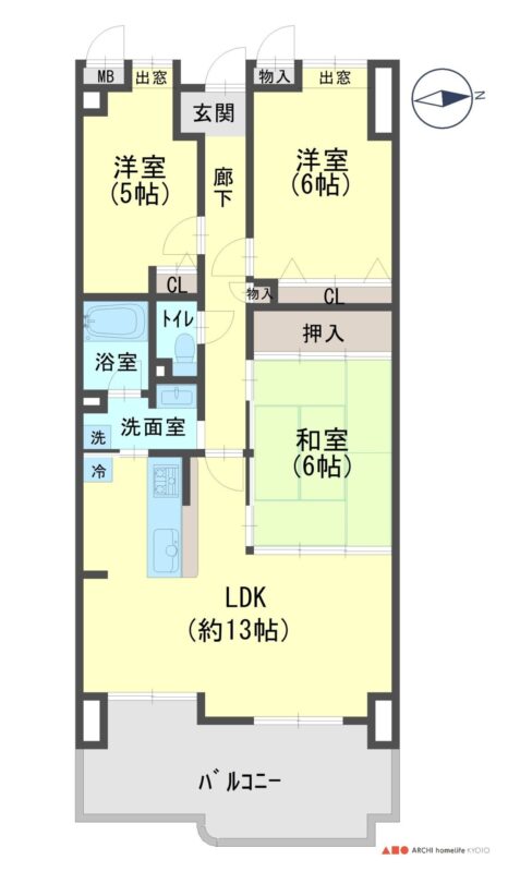 【アーキホームライフの不動産】サンパティック的形＿オーナーチェンジ物件＿間取り図【姫路店】
