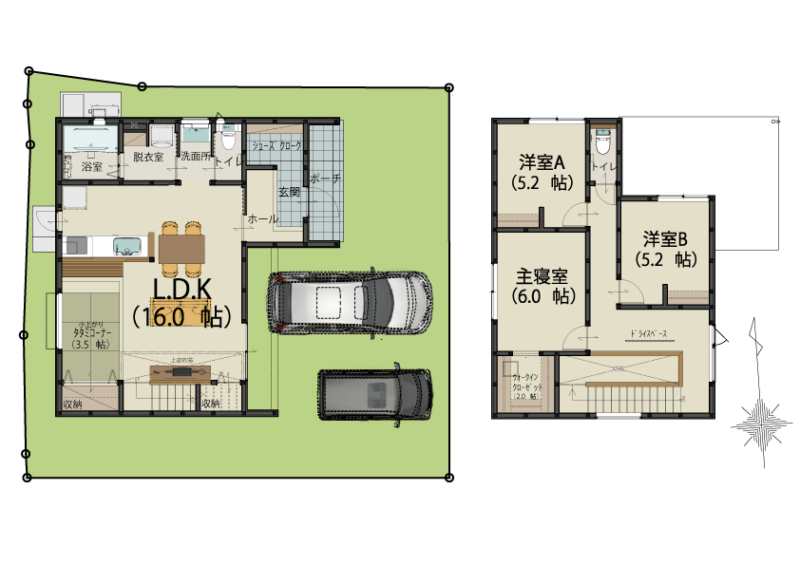 新築建売(御立中8丁目B)間取り図